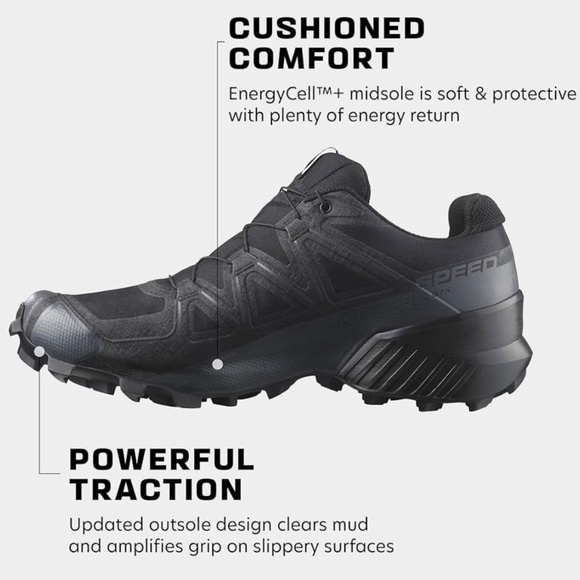 Salomon Men's SPEEDCROSS Trail Running Shoes SensiFit Hiking Outdoor Size 13 - Picture 12 of 16